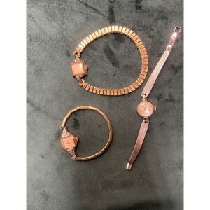 Lot 3 Vintage Baylor Swiss Made Ladies Watches 10K Gold Filled Bezel As-is